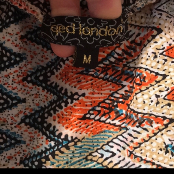 QED London Strapless Print Jumpsuit - Picture 6 of 7